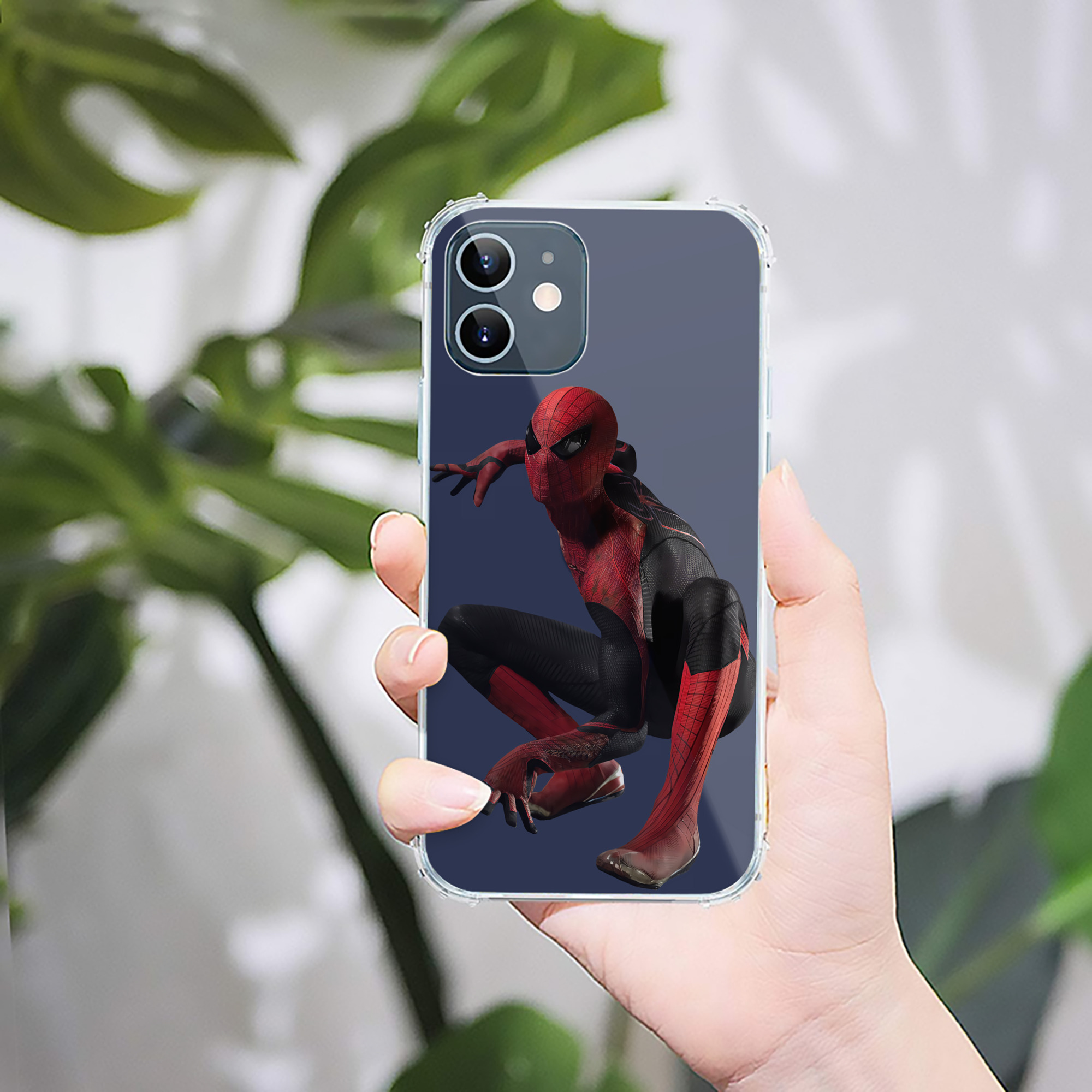 （画像用） Spider Man スパイダーマン 【iPhone 12シリーズ対応】透明スマホケース（クリアソフトケース）